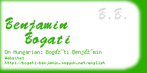 benjamin bogati business card